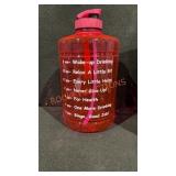 1 gallon, motivational times water jug with straw