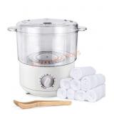 Hot towel steamer with towels