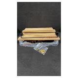 Set of wooden shelves