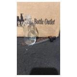 4oz Clear Boston Round with Black Glass Droppers,