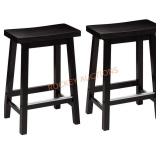 Amazon Basics Classic Solid Wood Saddle-Seat