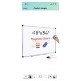 Magnetic dry erase white board 48x36"