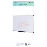 Viz-Pro Magnetic White Board with Silver Aluminum