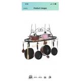 MyGift Black Scrollwork Metal Ceiling Mounted