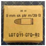 9 Mm Sk Ptr M/39b,  72 Rounds