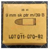 9 Mm Sk Ptr M/39b,  72 Rounds