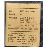Cart 7.5mm Bal Ord Lam Cha 30 Rounds