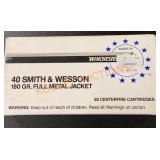 40 Smith & Wesson 180 Grain, 100 Rounds