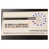 40 Smith & Wesson 180 Grain, 100 Rounds