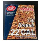 Federal .22 Cal, 550 Rounds