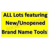 All Lots Are Featuring Brand New Tools!