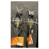 Solar powered garden stakes 2 ct