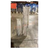 White Washed Tall Oblong Wooden Vases