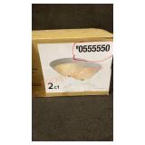 Pair Flushmount Ceiling Fixtures