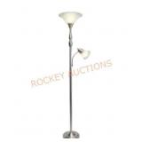 2-Light Metal Floor Lamp