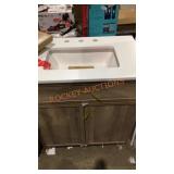 Vanity with Top and Mirror