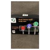 Solar Crackle Glass Globe