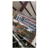 11" LED Lighted Cantilever Umbrella