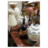 Table Lamp And Vase Lot