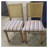 2 Cane Back Chairs