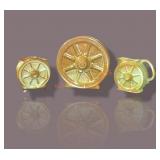 Frankoma Pottery Wagon Wheel-3 Pc.
