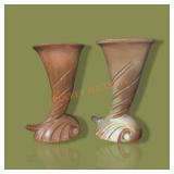 Pair Frankoma Pottery Vases 56-7"