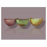 3 Frankoma Pottery Bowls 35-3"x6"
