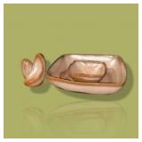 Frankoma Pottery Chip N Dip,s&p