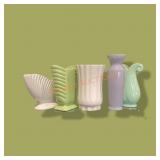 Pottery Vases 5 Haeger,usa,unmarked