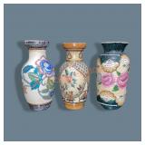 3 8"floral  Vases