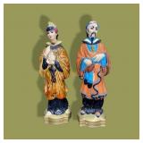 Pair Asian Figures 15 1/2"tall
