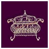 Decorative Wire Basket/ Lid 14"h X 16" X 10"