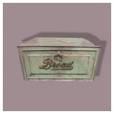 Vintage Green Tin Bread Box