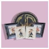 Carved Wood Tray, 3-d Asisan Art, And More