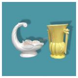 9" Mccoy Vase & Cornicopia Unmarked