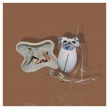 Retro Dancers, White Case Glass Vase,