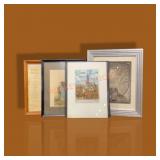 Lot Of Framed Prints Etc.largest 13 1/2"
