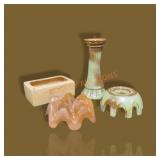 Lot Of Frankoma Pottery 10" Tallest