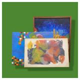 3 Pieces Art Work Largest 25"x 32"