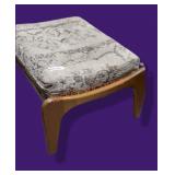 Mid-century Wood Frame Ottoman