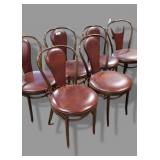 Set Of 6 Bent Wood Dining Chairs