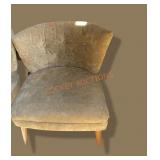 Pair Velour Type Chairs 24"x 28"