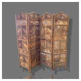 74" H X 80" Wooden Folding Screen