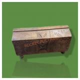 13 1/2"x 29 1/2"x 16" H Wooden Chest