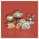 Tray Lot Cast Iron & Metal Items