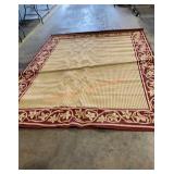 125x 87"area Rug Red