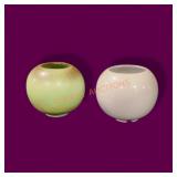 Pair Frankoma Pottery Rose Bowls