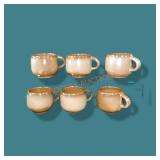 Frankoma Pottery 6 C Handle Cups