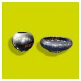 Pair Frankoma Pottery 212 & Rose Bowl