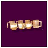 7 Frankoma Pottery Cups Mugs